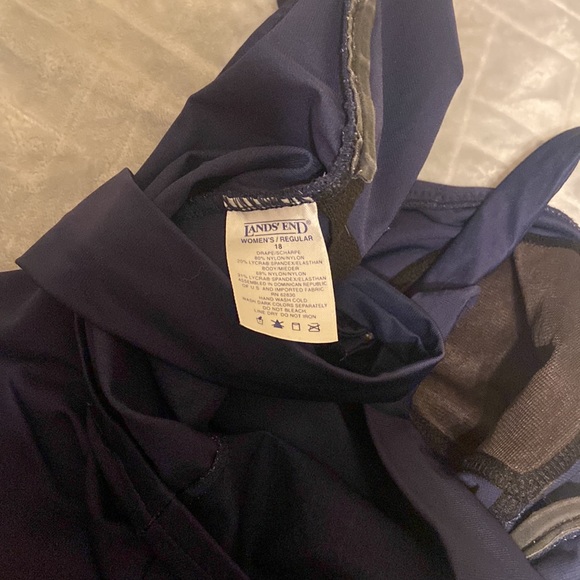 Lands End Swim-Slender navy one piece swimsuit - Size 18 - Picture 4 of 5